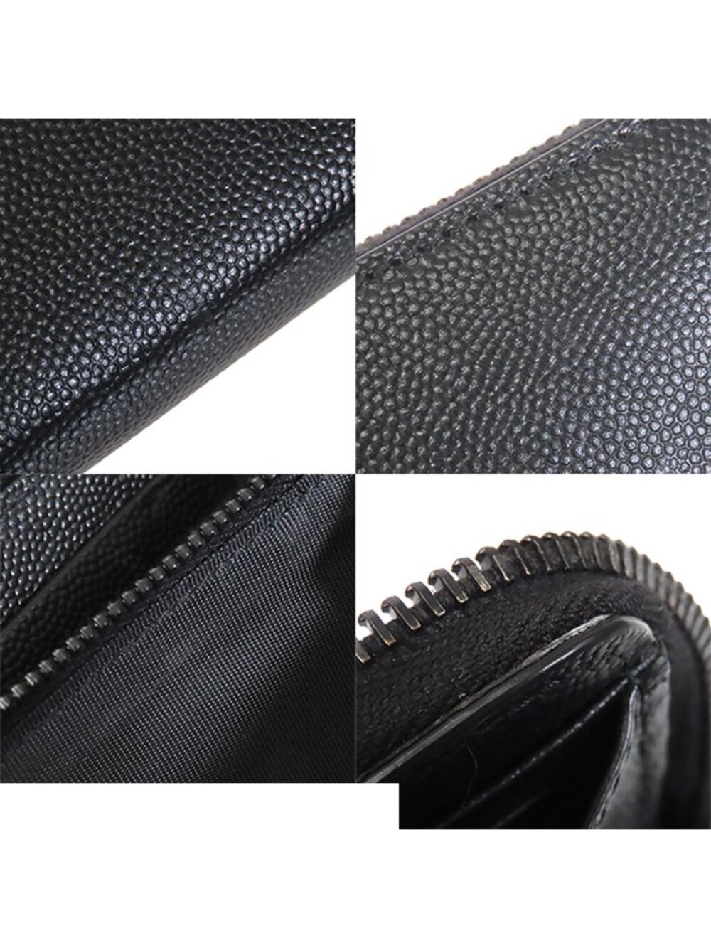 Saint Laurent Wallet Black Leather Zip Around Cassandra - Picture 7 of 9
